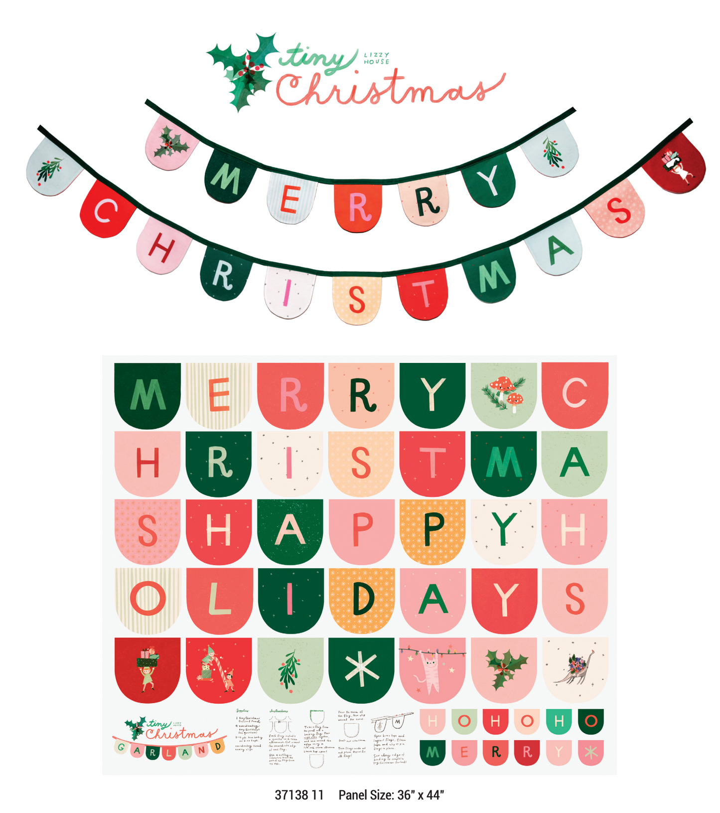 Tiny Christmas - Garland Panel
