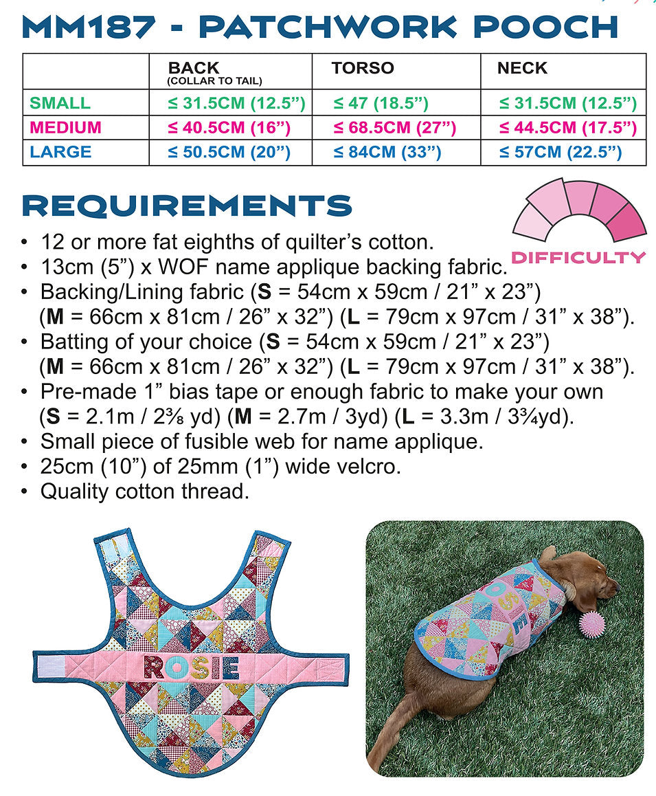 Melly & Me - Patchwork Pooch Pattern