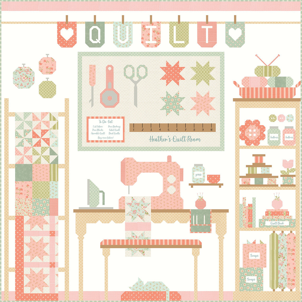 Quilt Room BOM Pattern by Heather Briggs | My Sew Quilty Life