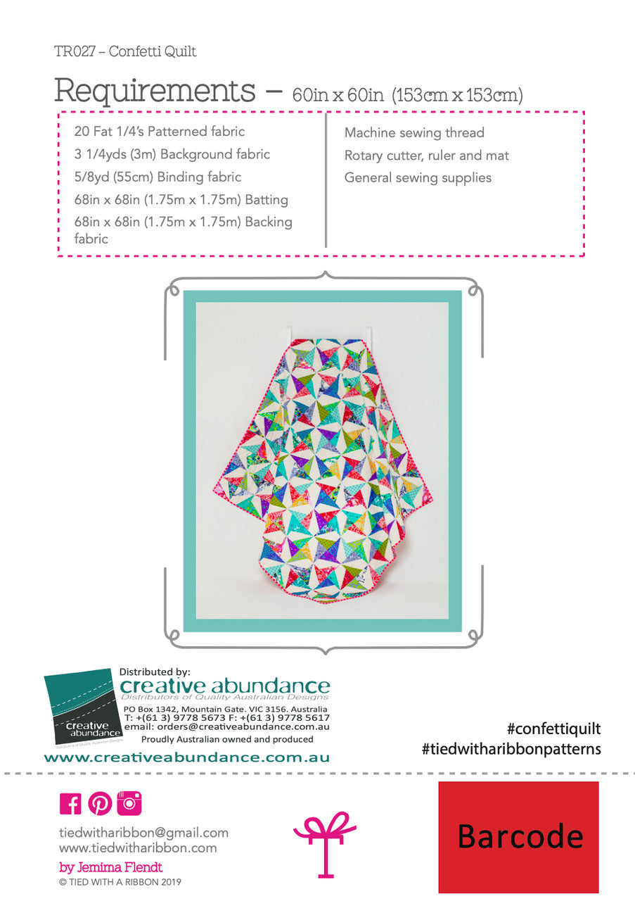 Tied With A Ribbon - Confetti Quilt Pattern